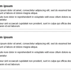Dwa bloki tekstu "Lorem ipsum" z widoczną, większą **interlinią** w drugim bloku, co wpływa na czytelność.