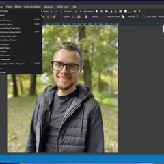 Darmowy program do obróbki zdjęć po polsku. Menu "Adjustments" oferuje wiele opcji, w tym korektę balansu kolorów i jasności.